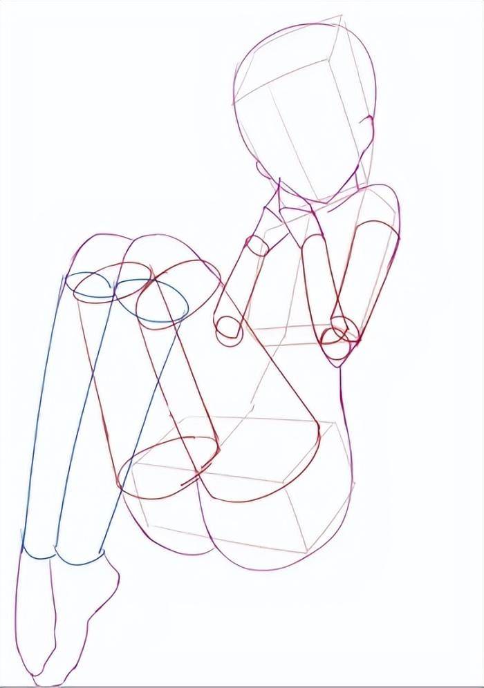 绘画动漫人物坐姿教学!