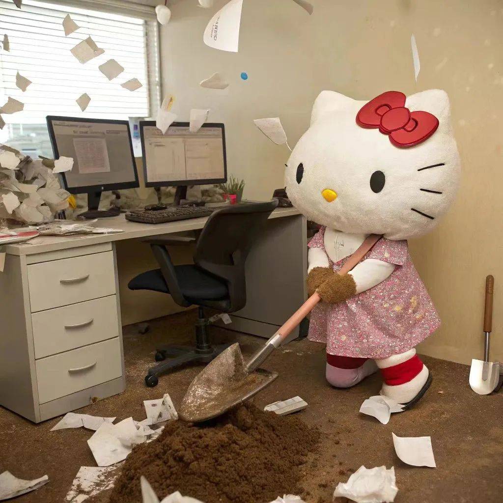 可爱Hello Kitty职业精神状态gif表情包_Recraft_头像_图片