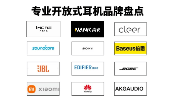 2025品牌性价比最高的开放式耳机,销量TOP开放式耳机品牌排行榜