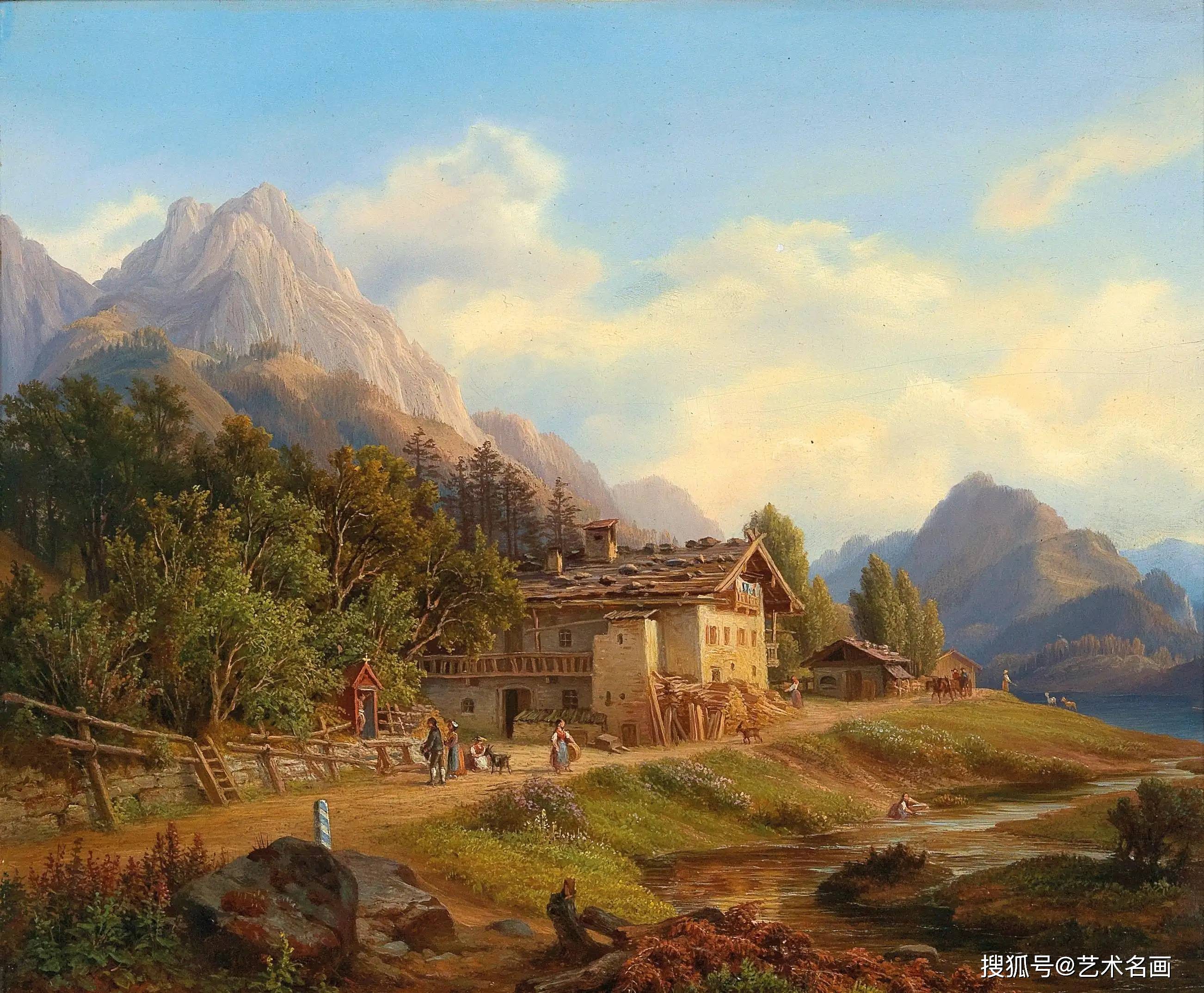 高山风景︱奥地利艺术家安东·希弗风景油画作品欣赏