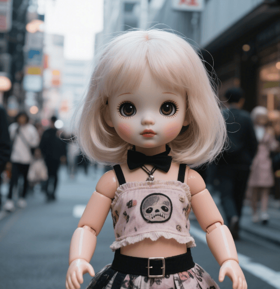 日本街头现真人 "娃娃",是时尚还是惊悚?