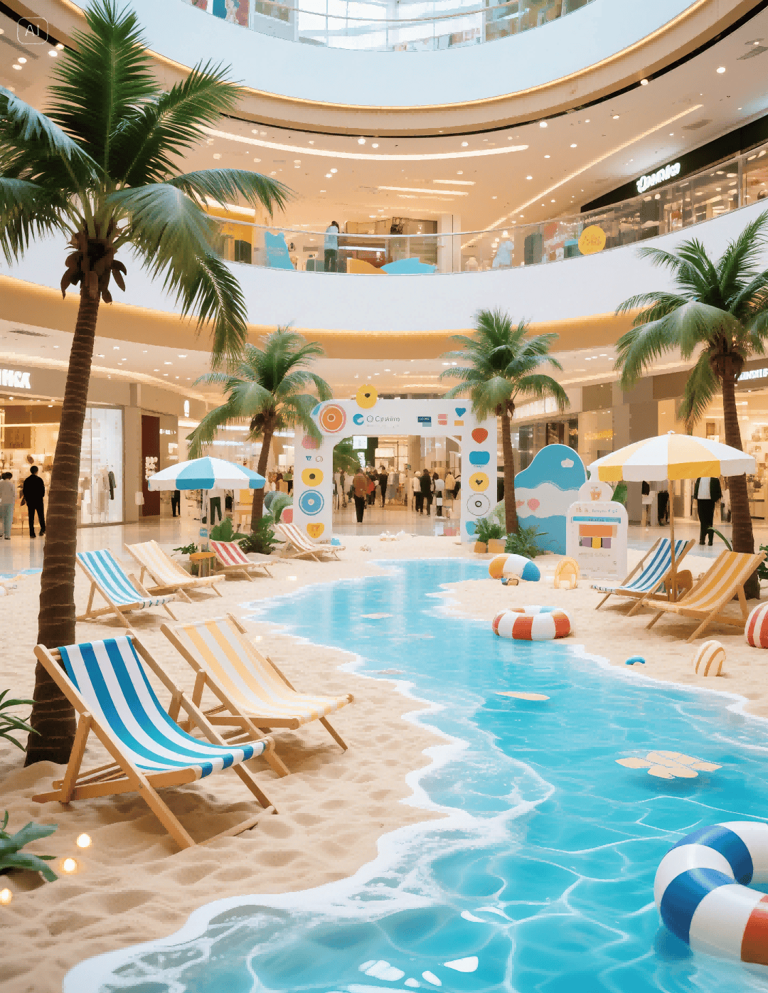 夏季商场美陈:解锁酷暑里的清凉美学