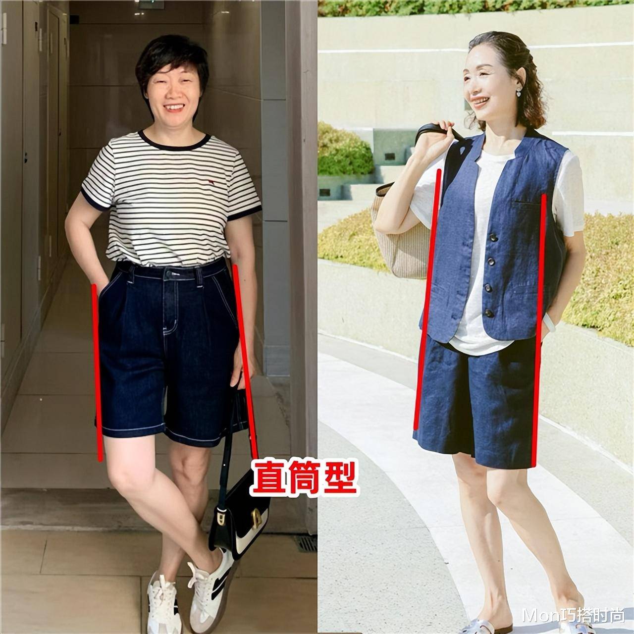 不得不说,最适合中年女人的打扮:t恤短裤,穿出年轻感!