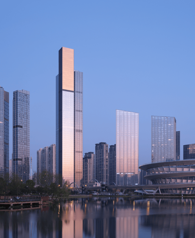 318米!长沙金茂大厦,梅溪湖新城第一高楼