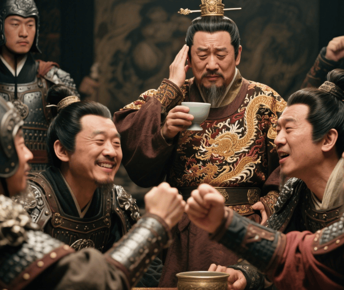 赵匡胤杯酒释兵权,因武将们总在酒局上划拳太吵,想趁机让他们早点回家