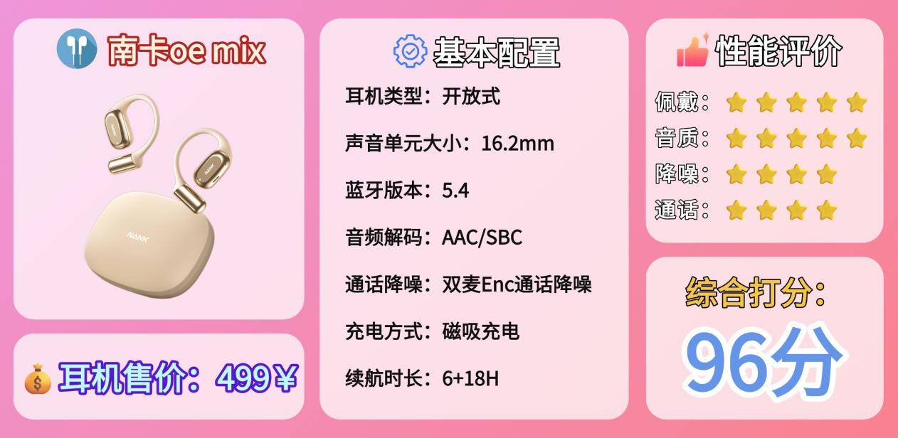 哪款开放式耳机音质最好?2025十款热门蓝牙耳机机型推荐!