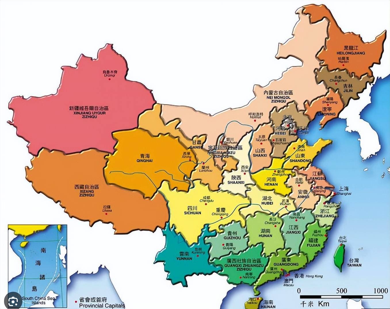 换句话说,中国地图上随便拿个圆规一画,新疆就能轻松圈掉大块区域
