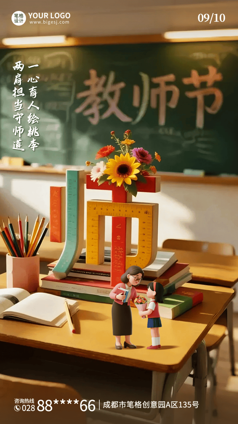 教师节祝福海报分享
