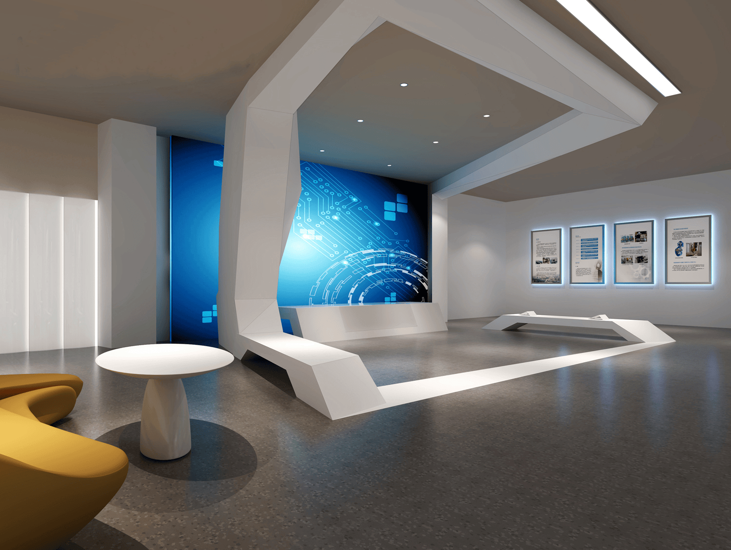 西安展厅装修设计施工,图书馆装修设计,场馆展厅装修