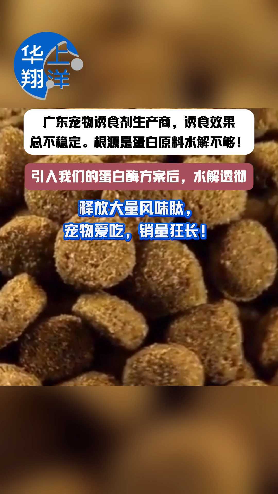 广东宠物诱食剂生产商，诱食效果总不稳定。根源是蛋白原料水解不够！