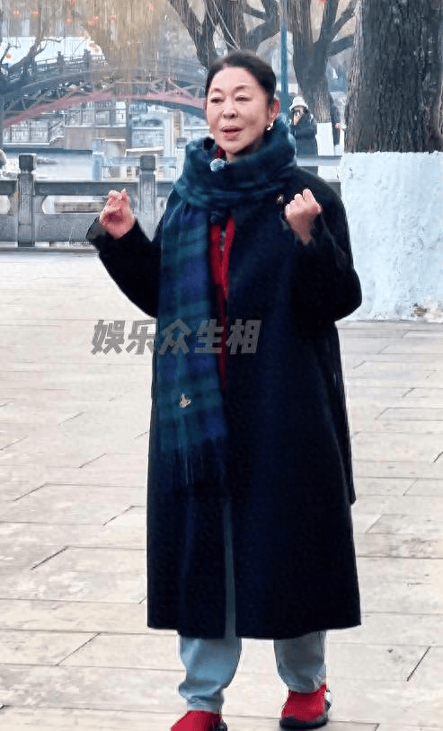 原创 66岁倪萍现身济南录制！头顶有白发脸上褶多，下巴前突好抢镜封面图