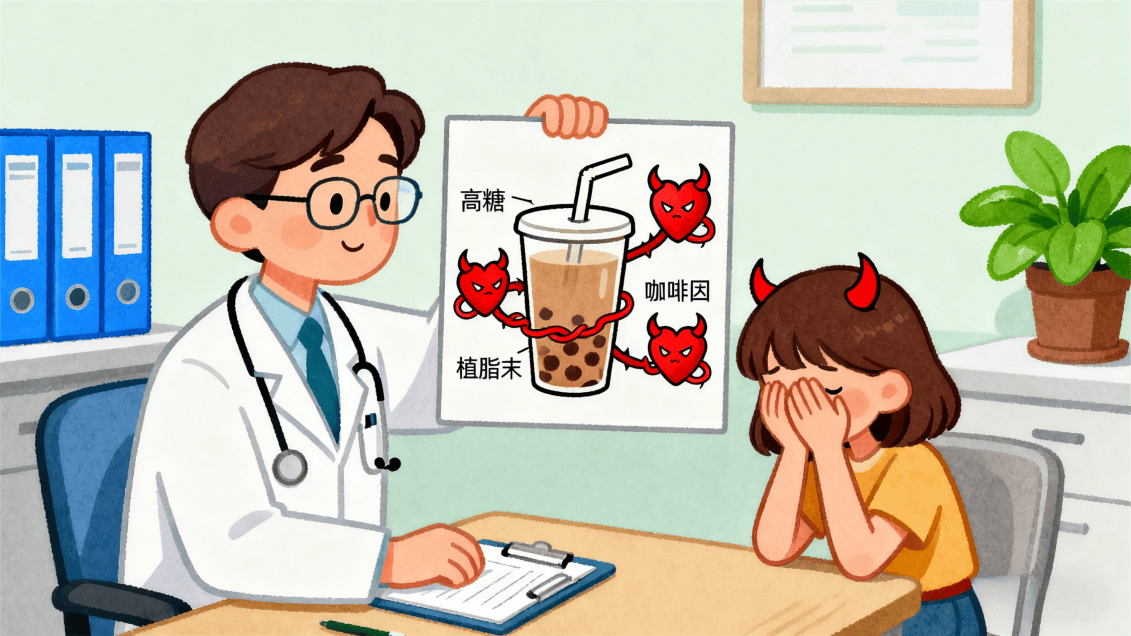 年轻人总喝奶茶心慌？不是 “巧合”！西医说糖分伤心脏，中医说痰湿堵气血