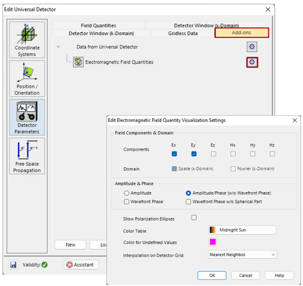VirtualLab:通用探测器的图10