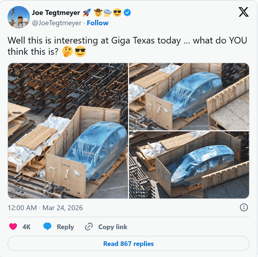 特斯拉得州工厂现神秘测试车！或为加长版Model Y