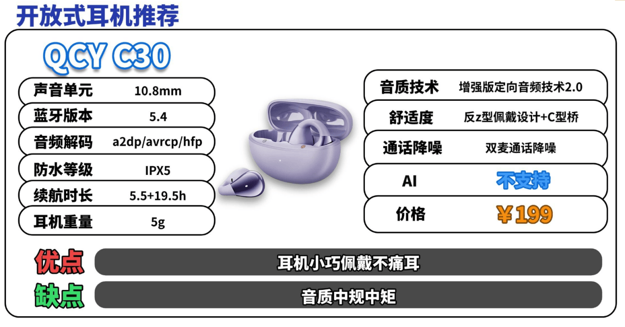 挂耳式耳机买什么牌子好？十大音质最好开放式耳机实测