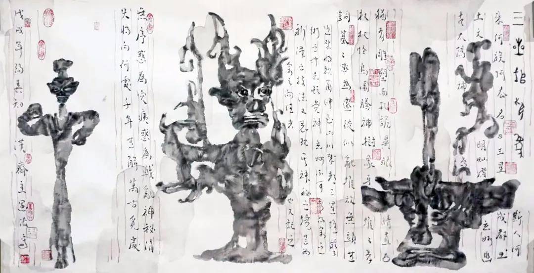 名家王阔海先生的新汉画艺术欣赏