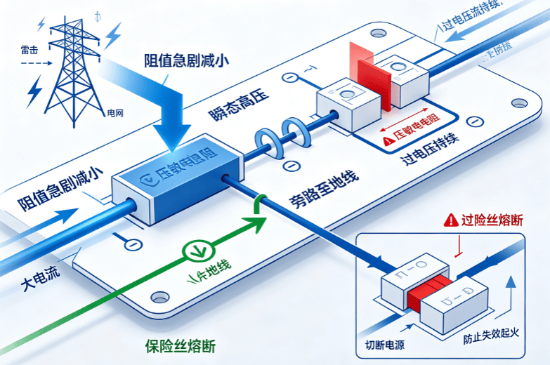 压敏电阻与保险丝配合方案