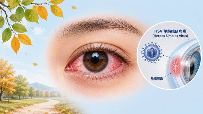 秋季眼红疼痛，不一定是“上火”，警惕病毒性角膜炎复发，别让“小问题”伤害视力