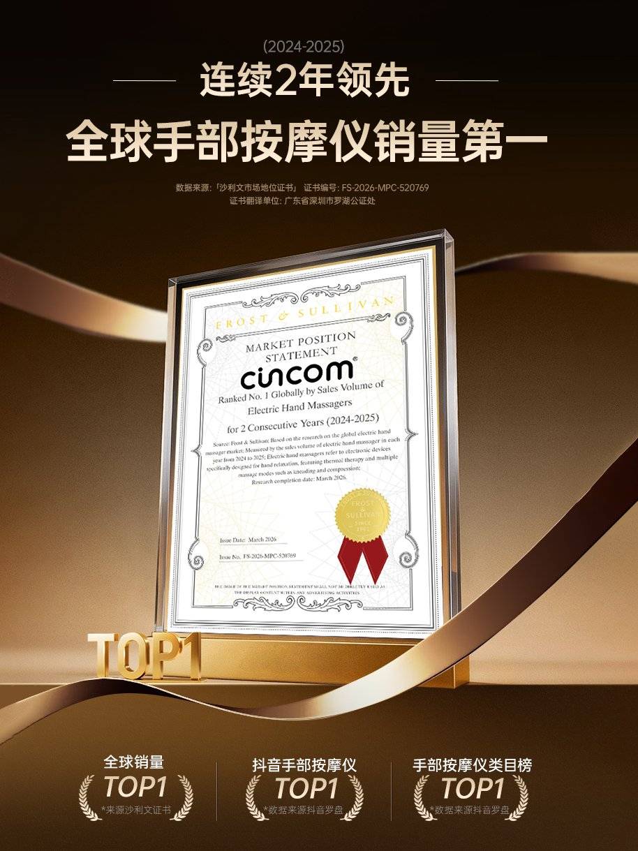 从消费电子到大健康:喜来康 CINCOM 空气波手部按摩仪亮相CMEF(图5) 从消费电子到大健康:喜来康 CINCOM 空气波手部按摩仪亮相CMEF(图5)