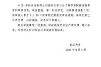 武汉大学通报“一教授遭长文举报”：已启动调查