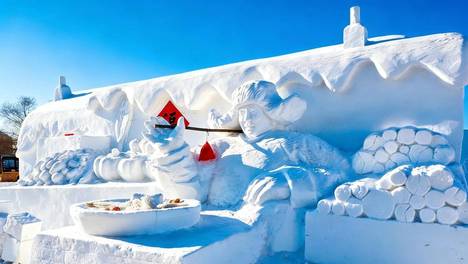 雪雕打卡超出片！“钻石王老五”搬进太阳岛雪博会沙雕园