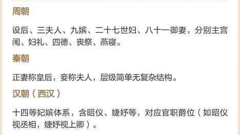 皇后只能有一个，但贵妃可以封俩？细数历朝后宫编制玄机：从周礼121人到清朝9级27等