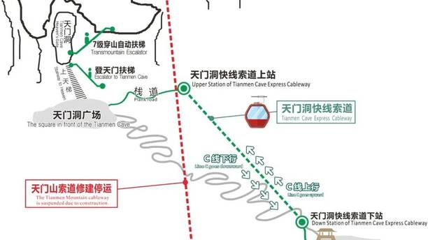 张家界天门山景区发布公告：自10月13日起，天门山索道全线停止载客运行