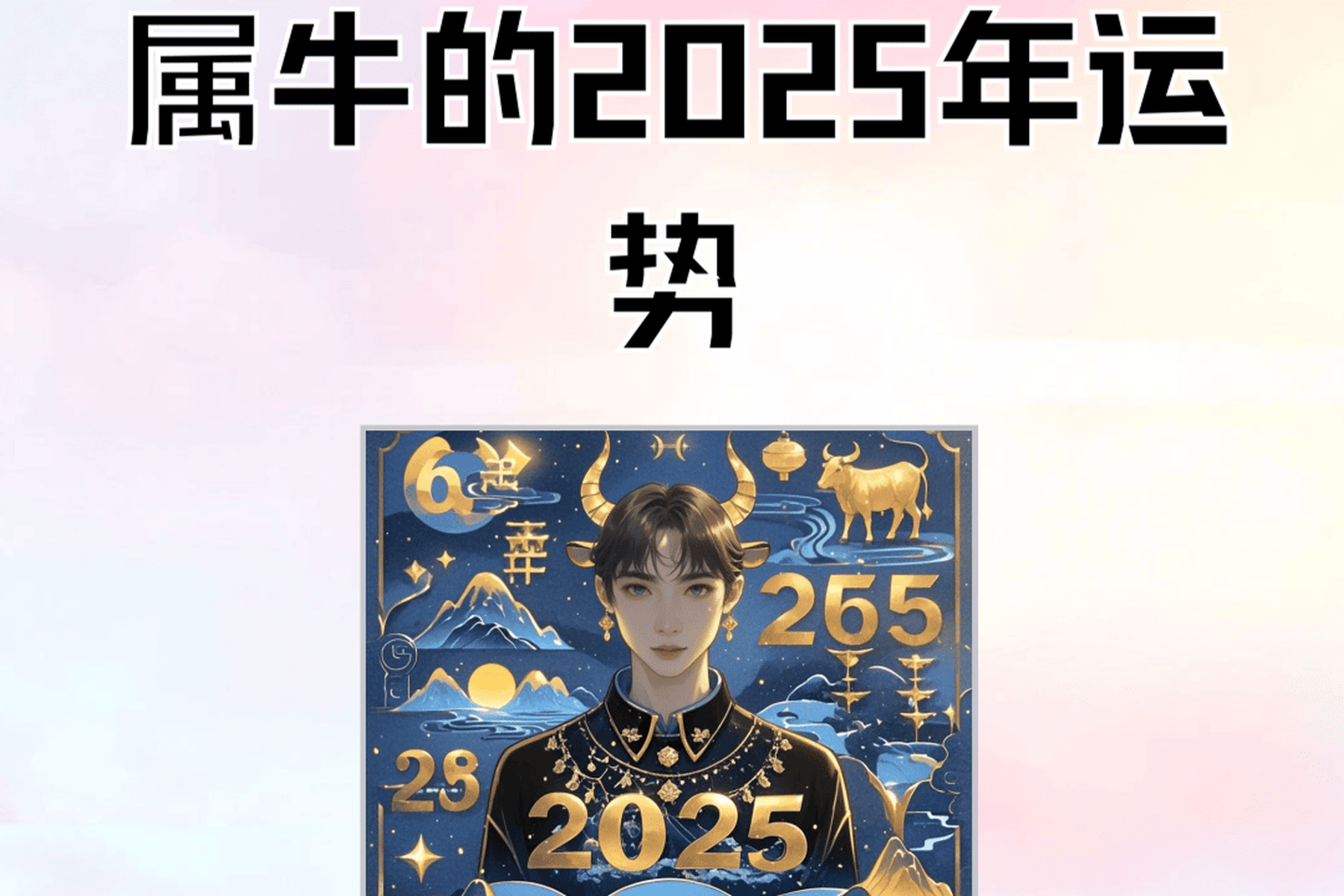 2025属牛什么生肖运势(2025年属牛的人多大岁数)