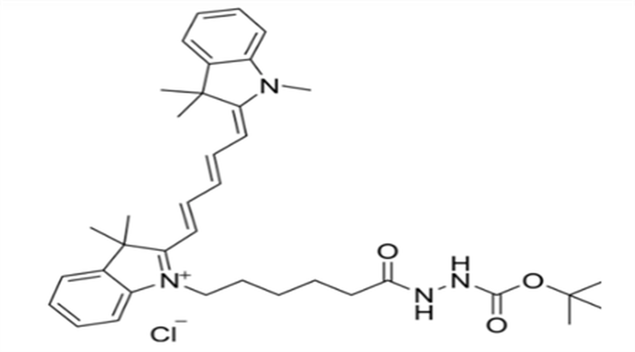 cy5肼基甲酸叔丁酯 分子式:c37h49cln4o3 分子量:633