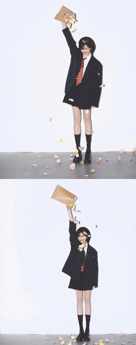 孙千晒校园风写真 又甜又飒的“美美高妹”