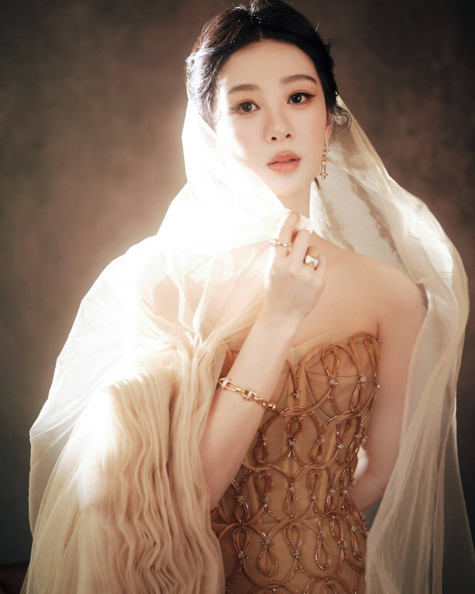 杨紫穿闪钻礼裙光彩照人 盘发造型优雅温婉气质佳