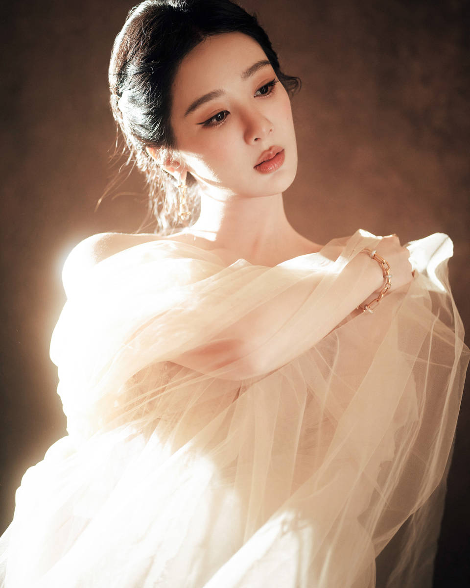 杨紫穿闪钻礼裙光彩照人 盘发造型优雅温婉气质佳