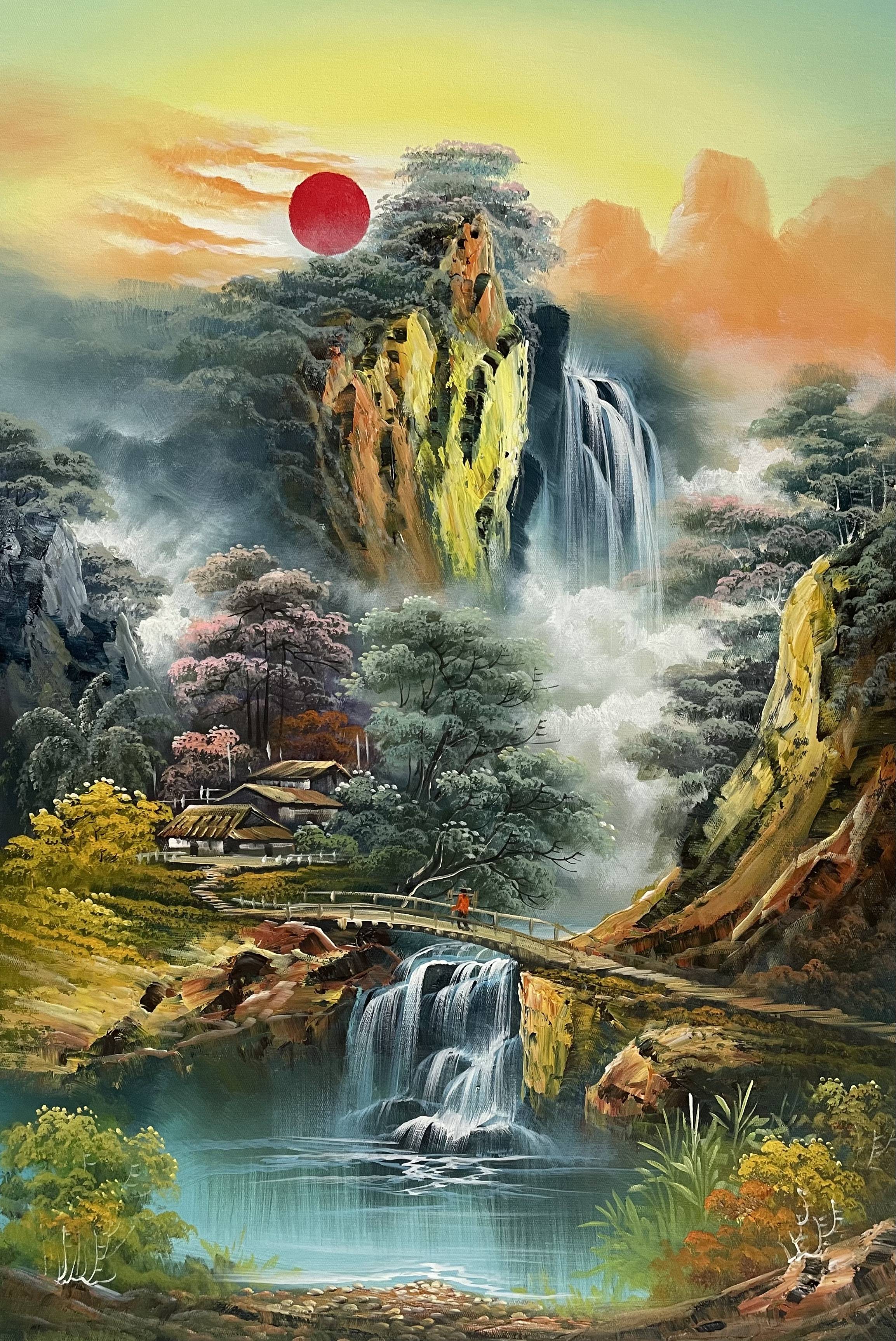 潜力女油画画家邓晓霞_艺术_风景画_系列