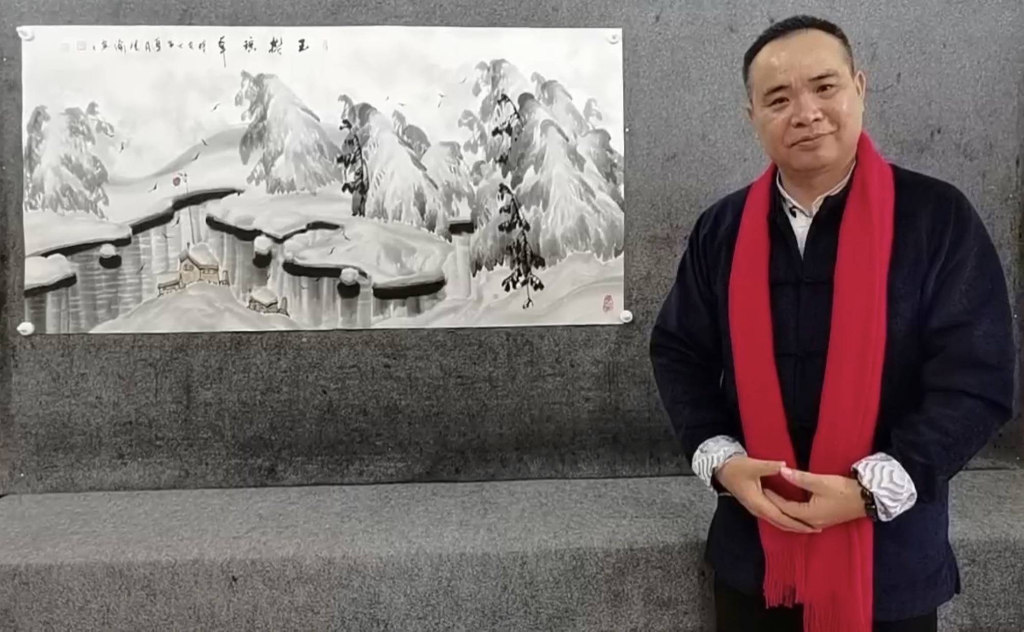 当代著名冰雪画派李佳谕画家_中国美协_作品展_山水