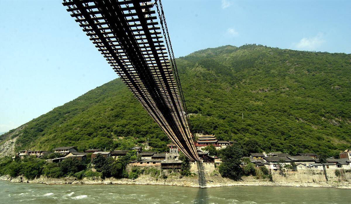 泸定县_大渡河_铁链
