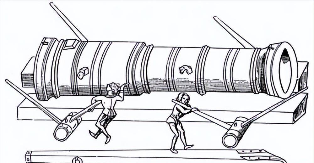 烏爾班火炮形象圖火炮完工後穆罕默德派了700人負責看管,運送,據說它