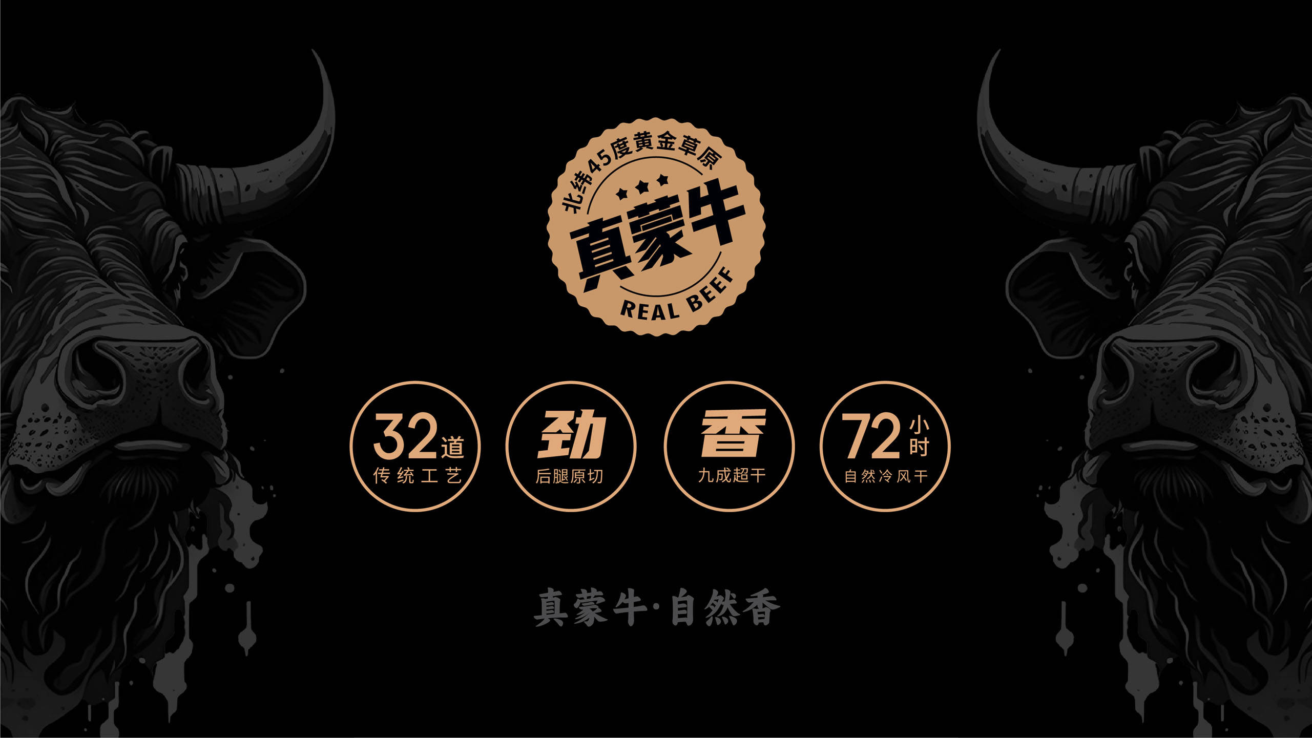 创意风干牛肉干包装设计-休闲肉制品零食包装袋设计【鲸奇创意】