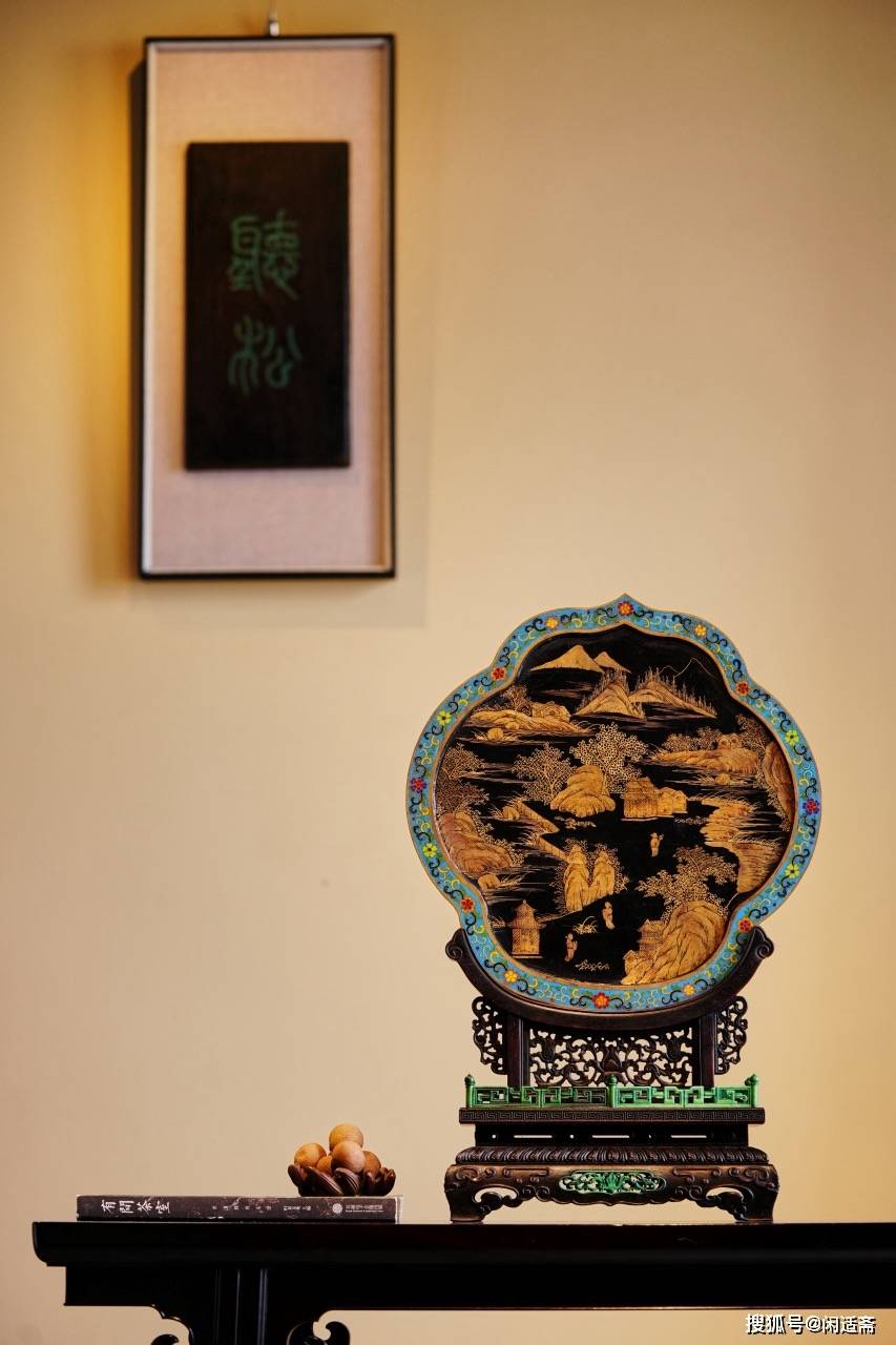 清早期,黄花梨素棂格衣架中式古典之美物,百宝嵌湘妃竹剔红,博古架清