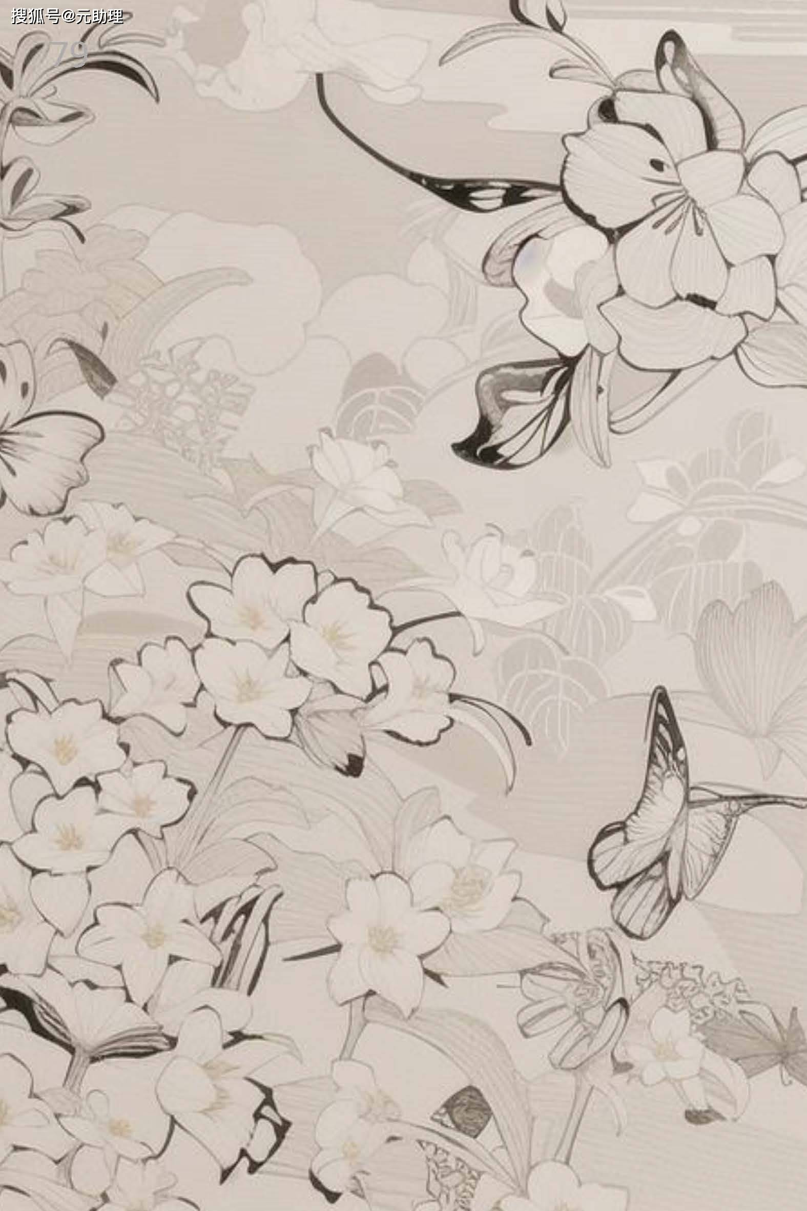 中式纹样合集:花朵,藤蔓,人物,蝴蝶,枝叶,团圆~ ai彩色绘画