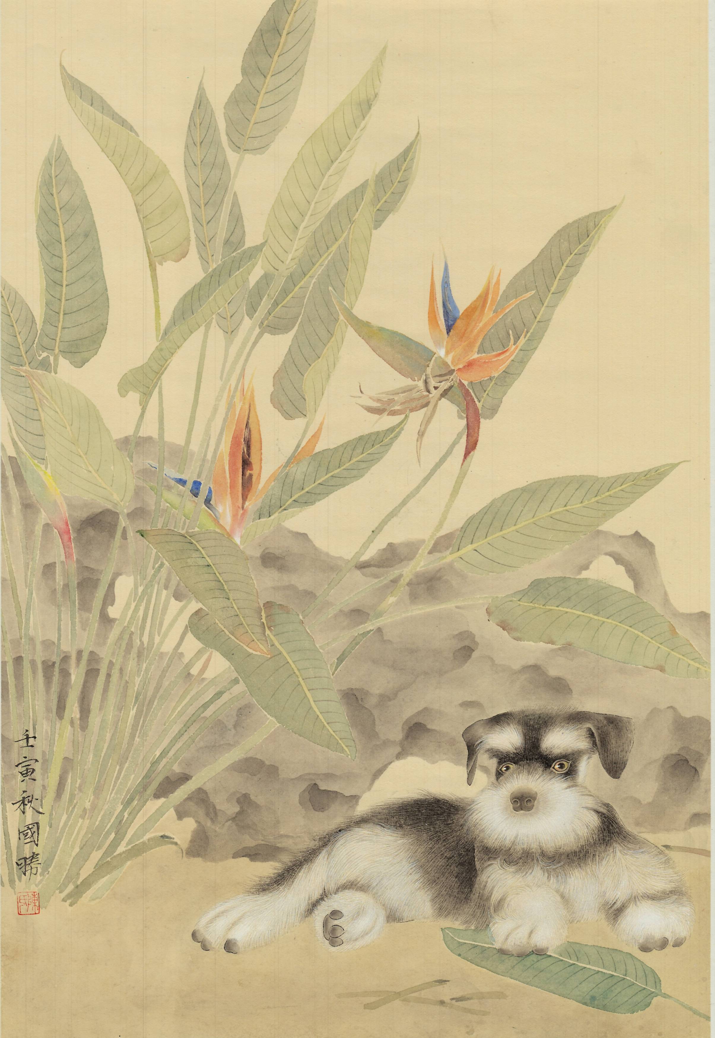 迎新春 河北省廊坊市画家陈国胜没骨花鸟作品《百卉含英》选献读者