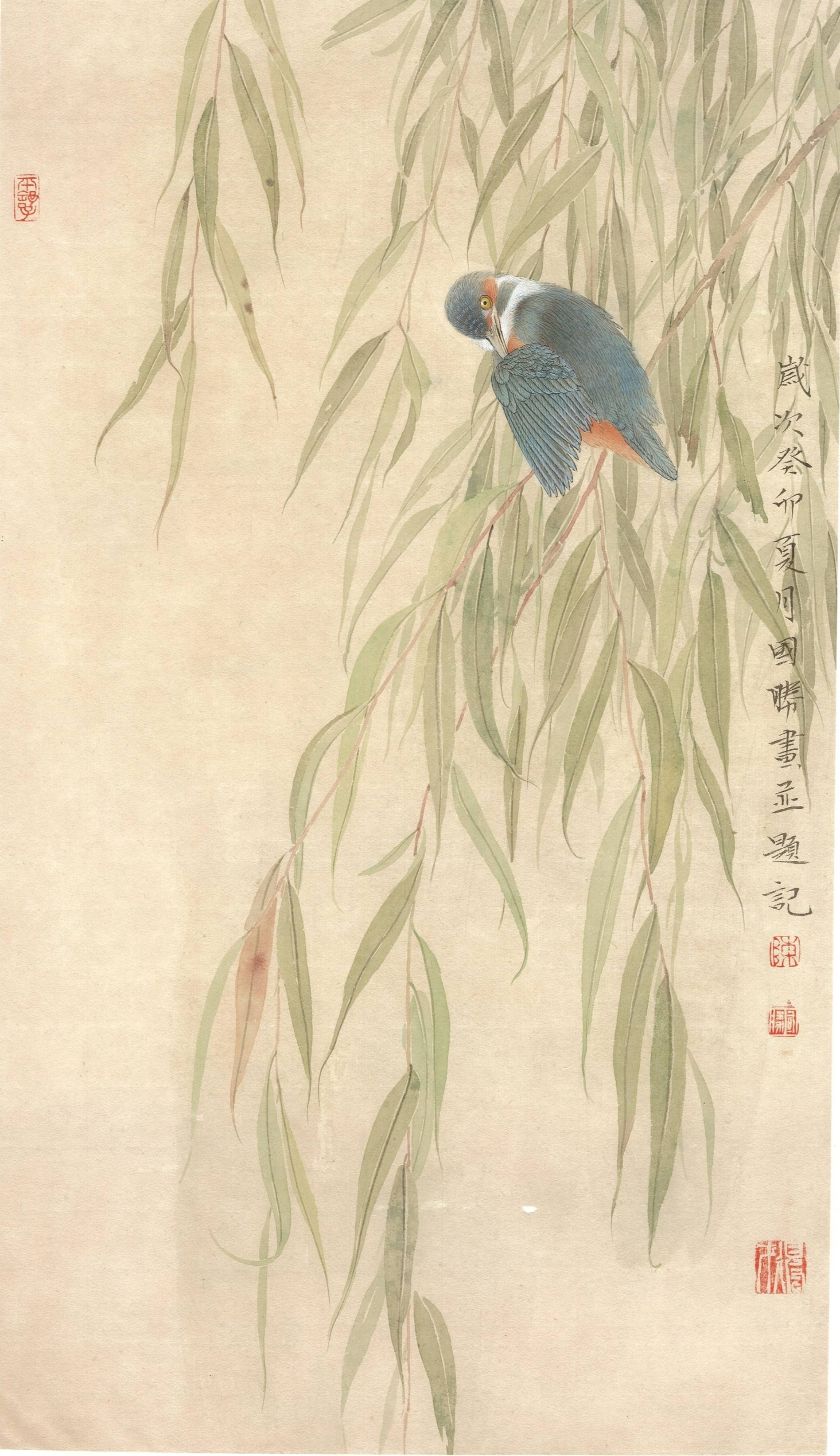 迎新春 河北省廊坊市画家陈国胜没骨花鸟作品《百卉含英》选献读者