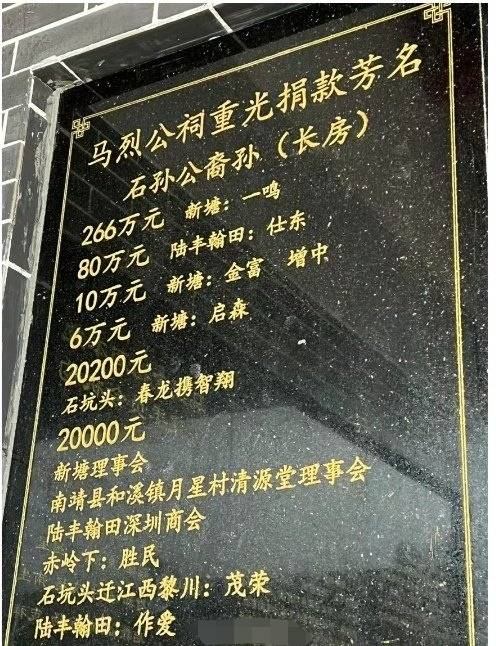 碑文可见立碑原因是,张一鸣为重修祠堂慷慨解囊200万,落款日期是2022