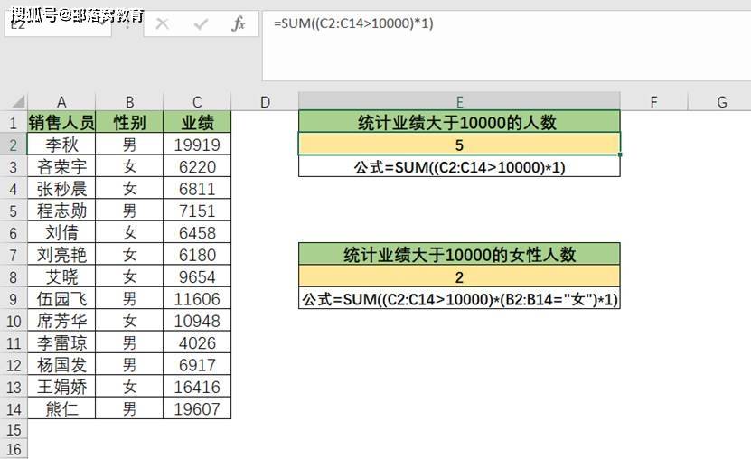 excel基礎函數應用:sum函數不同場景的求和實例_公式