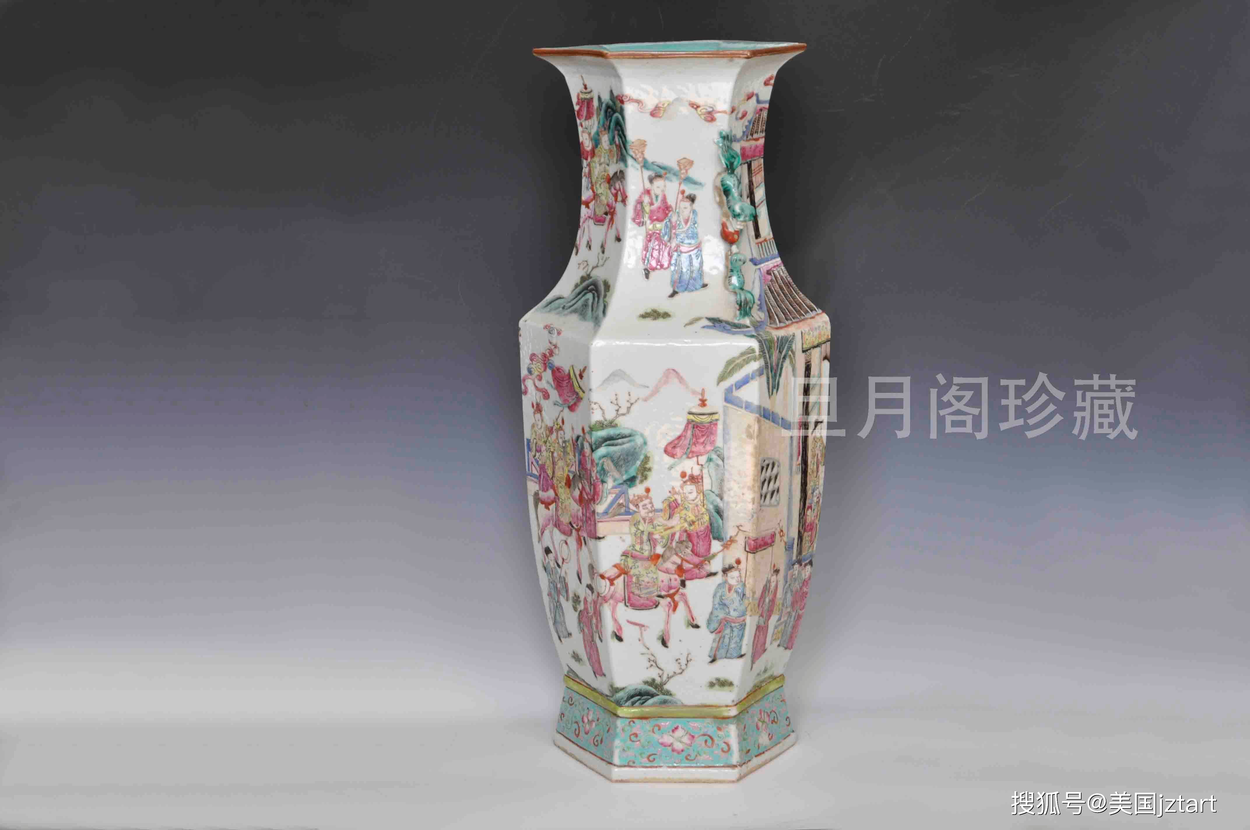 鉴别要点:同治时期民窑粉彩瓷器施釉稀薄,呈莹白色,质粗松软,釉面不够