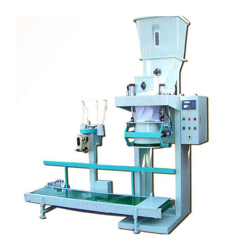 自动称重包装机颗粒粮食玉米定量包装秤饲料粉末有机肥包装机_物料