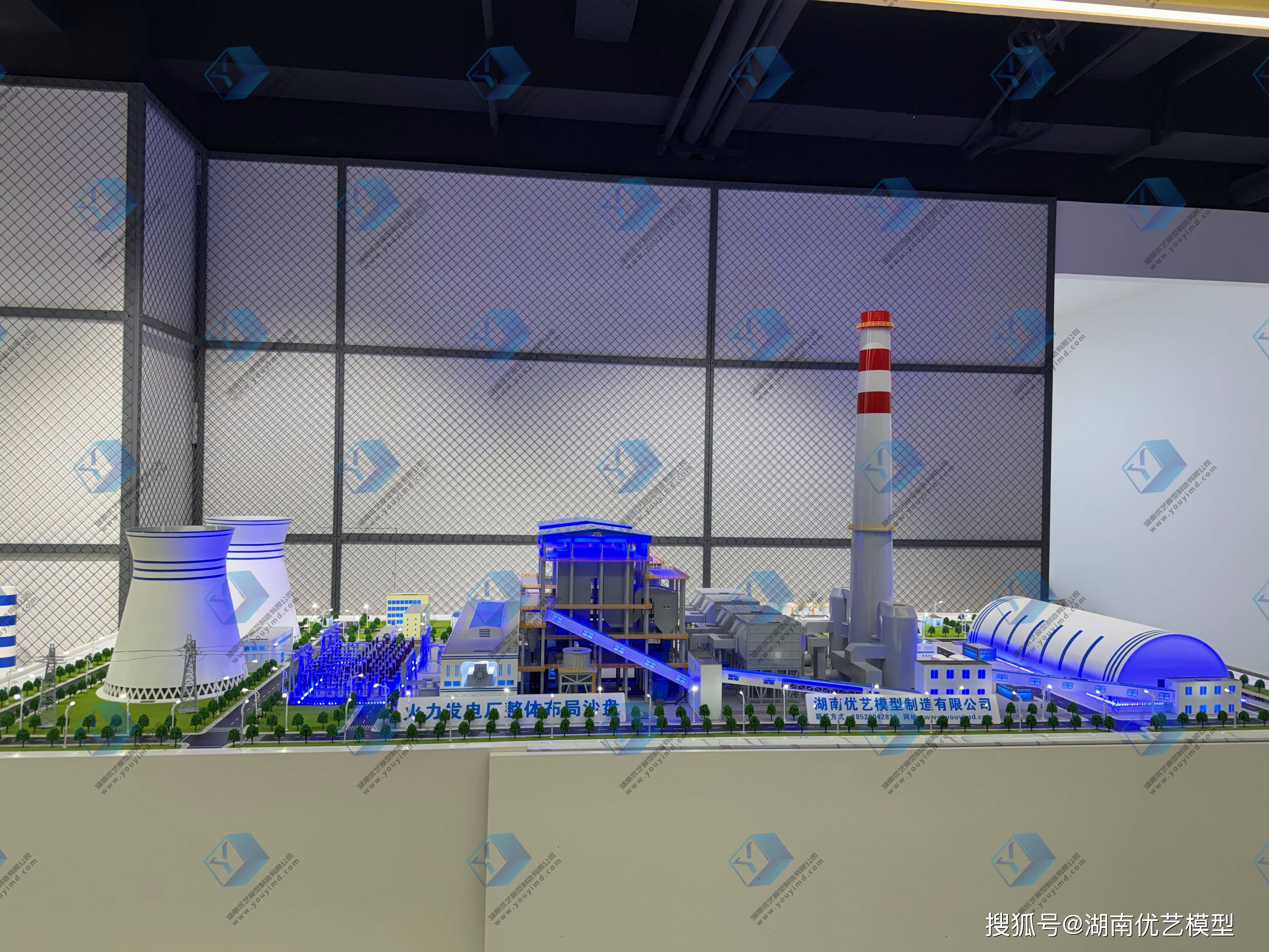 湖南省优艺模型——火力发电厂仿真沙盘模型_综合楼_锅炉_专业