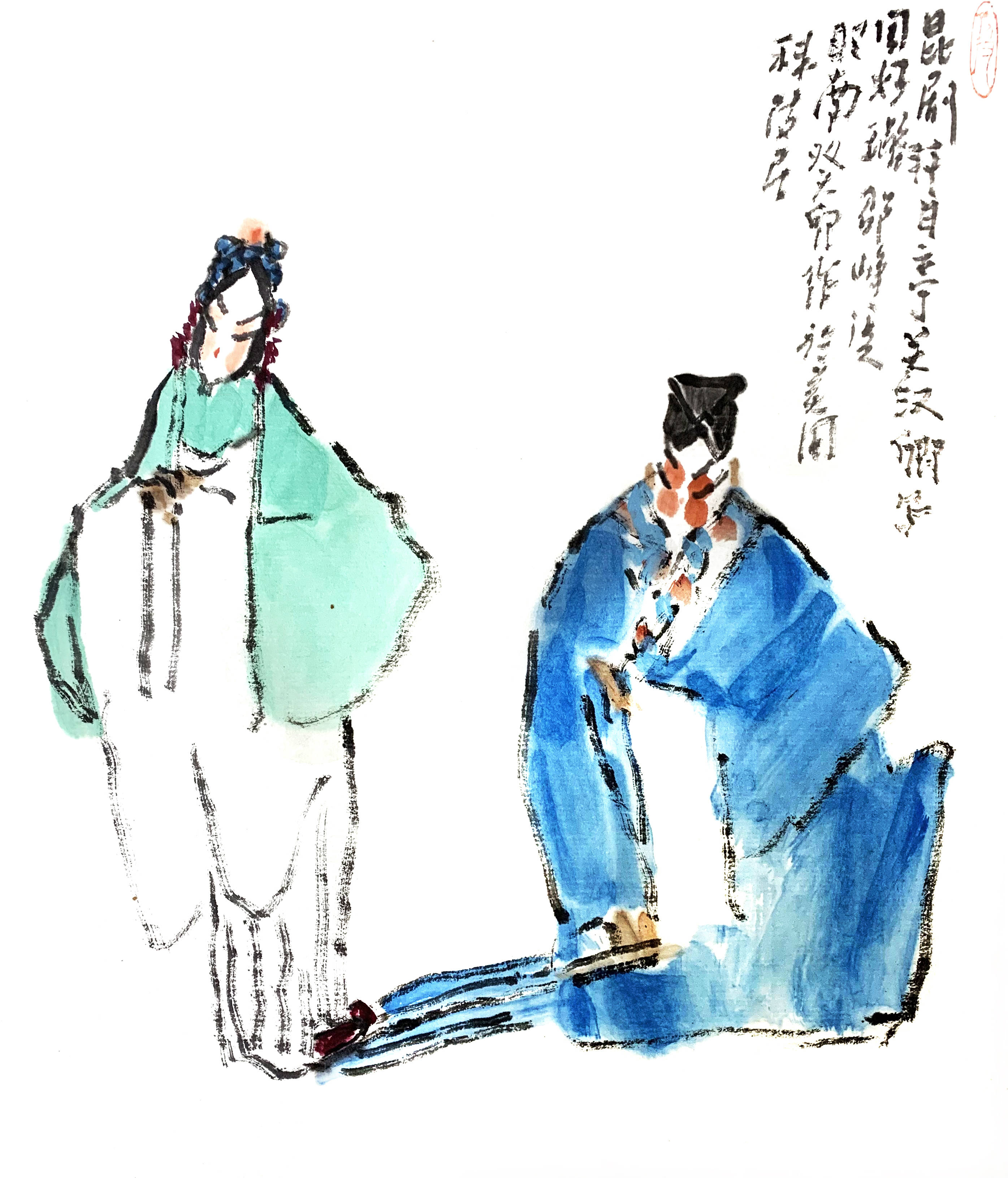 2024年2月于《大理日报》社段昭南先生说:"画画的人一辈子就是画你