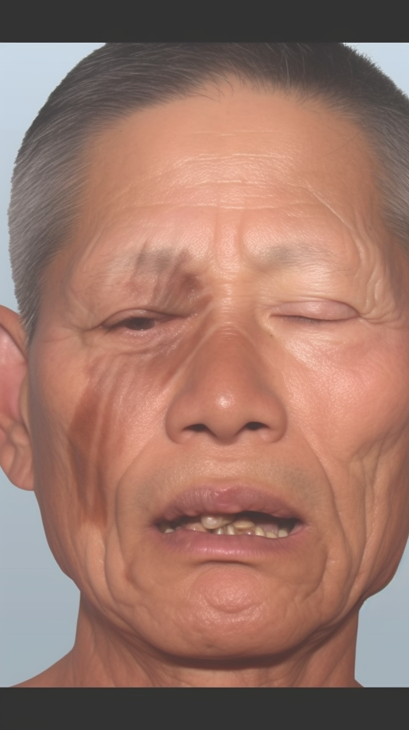 面瘫,又称"歪嘴巴""吊线风",是一种以面部表情肌群运动功能障碍为主要