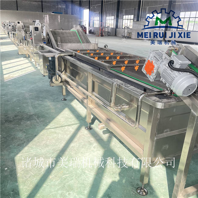 现货海鲜加工设备 生蚝鱿鱼圈蒸煮机 美瑞生产海螺蒸煮漂烫流水线