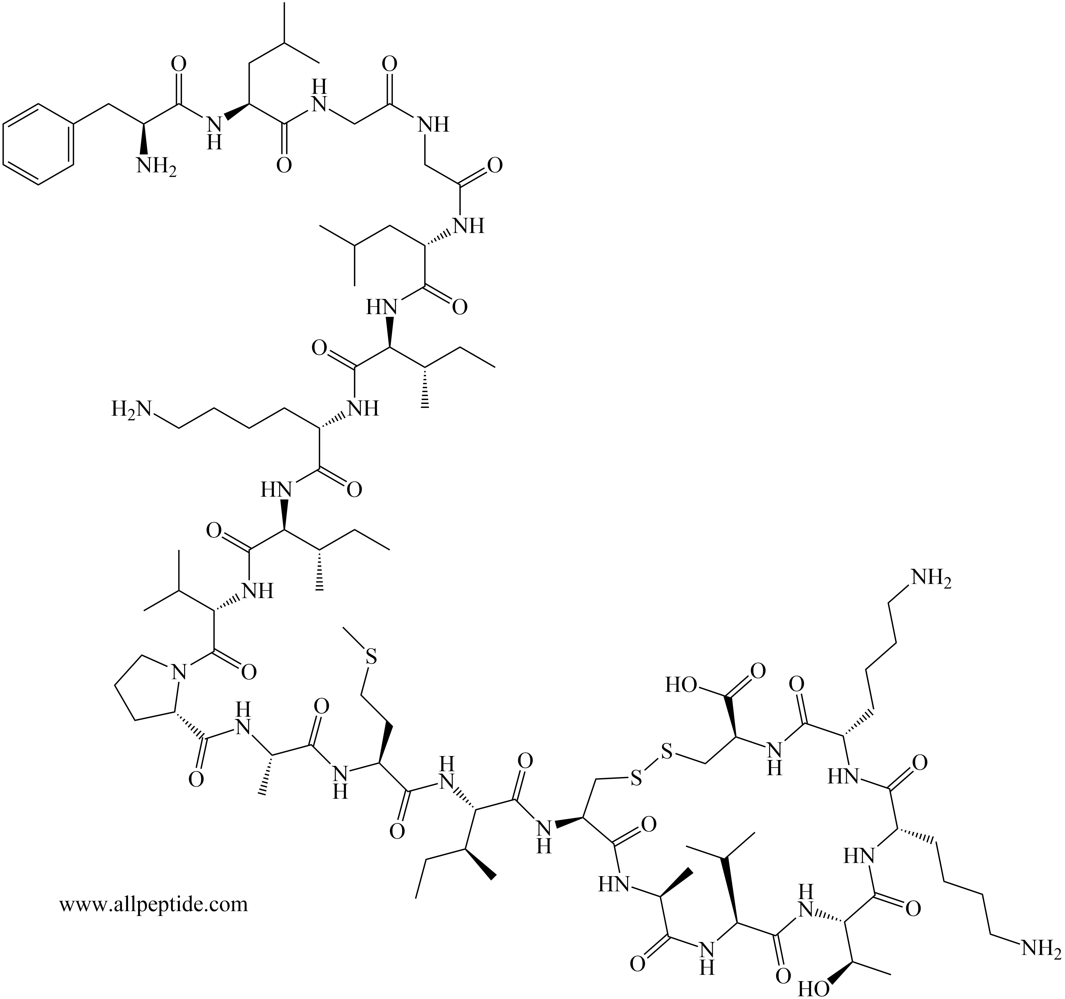 牛蛙皮肤抗菌肽,cas号:155761-99-2_分子_字母_体系